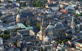 old town Aachen from above